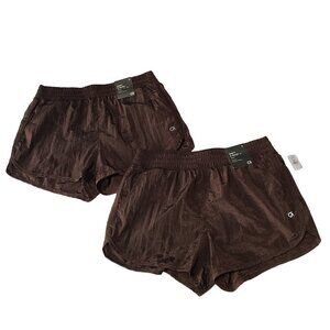 GAP Gapfit G Sprint Shorts Womens Small Lot Brown Shiny Windbreaker Gym Training